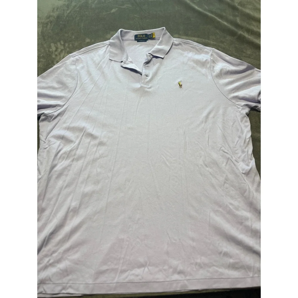 Polo Ralph Lauren Classic Fit Light Purple Polo Shirt XXL Men's Casual